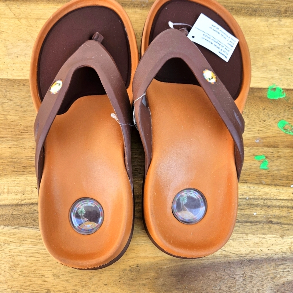 Hawaiian Jellys Ultra Comfort A'a Brown Lave Unisex  Sandal Women's Size… - Picture 13 of 16
